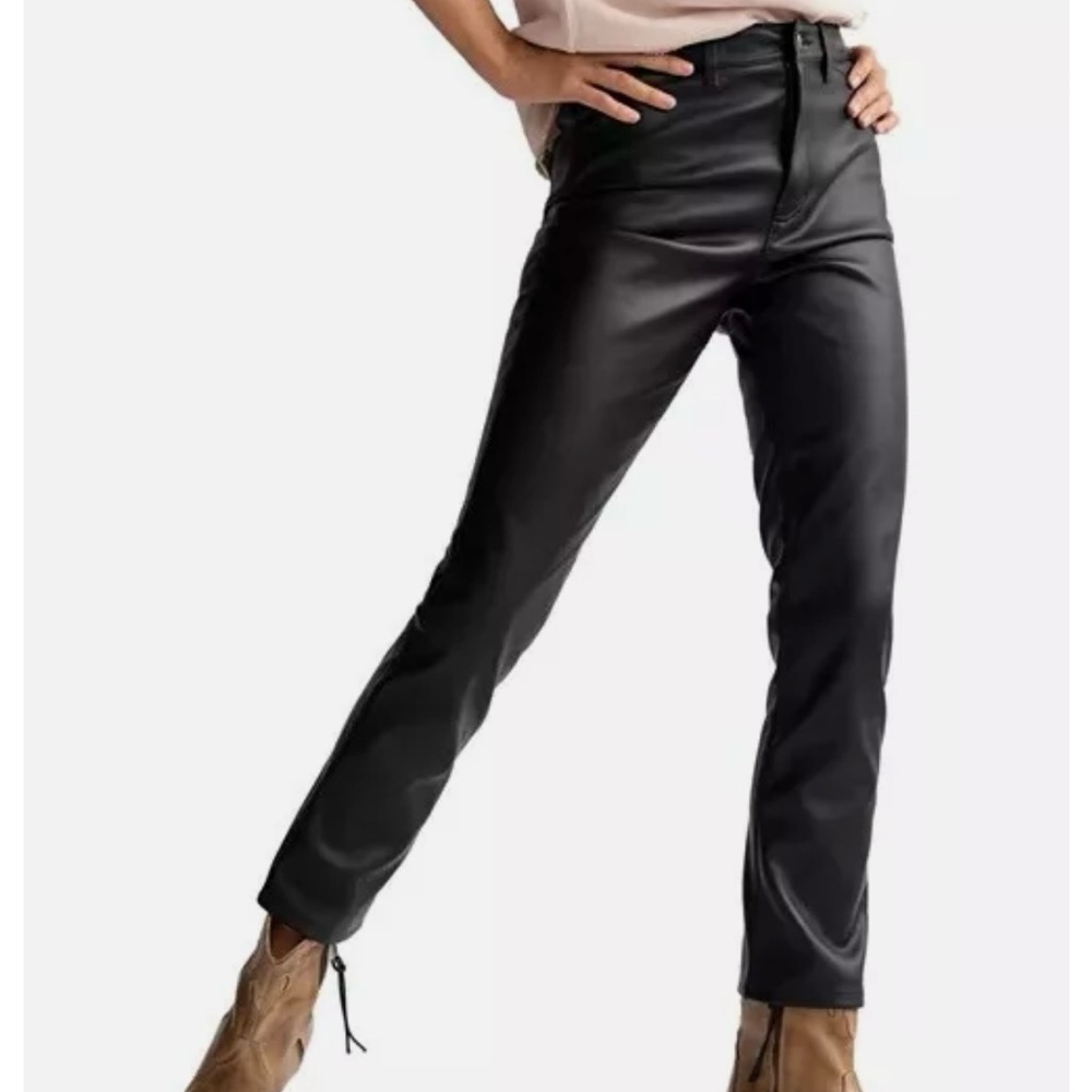 Free people vegan friendly leather  pants size 30